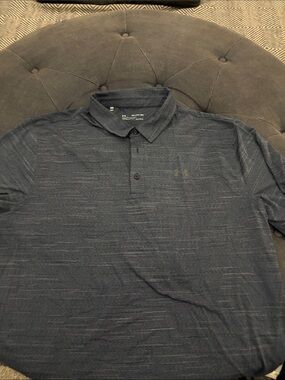 Under Armour Men's Dark Blue Heather Polo
